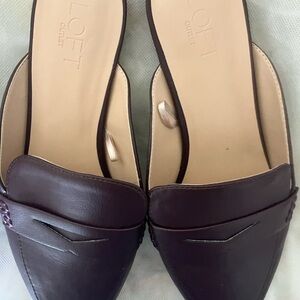 LOFT Women's Dark Purple Flats
